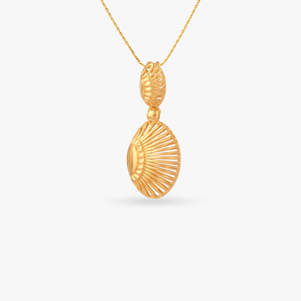 Sunburst Symphony Gold Pendant and Earrings Set,,hi-res image number null