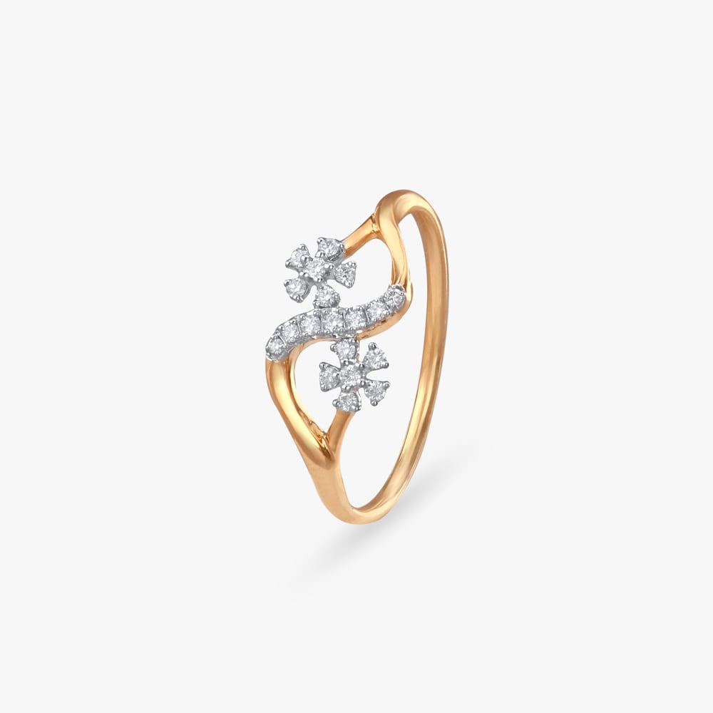 Daisy Curve Diamond Ring,,hi-res image number null