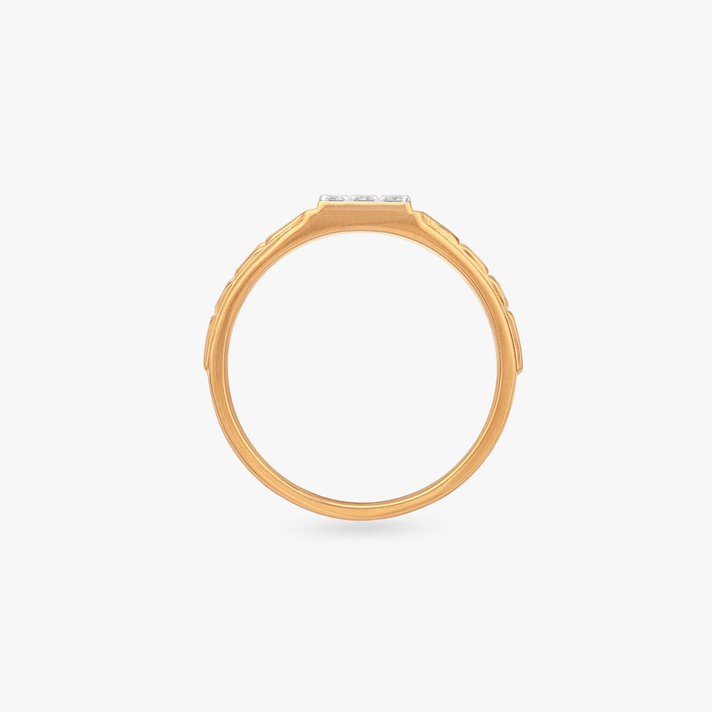 Signature Block Diamond Ring for Men,,hi-res image number null