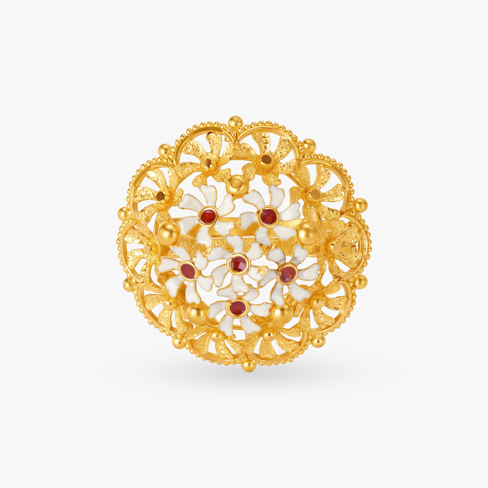 Gorgeous Floral Finger Ring,,hi-res image number null
