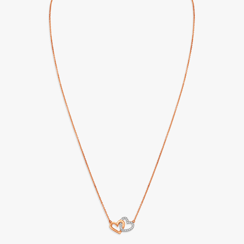 Linked Hearts Diamond Pendant with Chain,,hi-res image number null