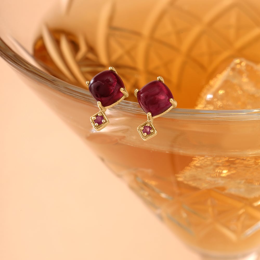 Couture Sparklers 14KT Ruby Stud Earrings,,hi-res image number null
