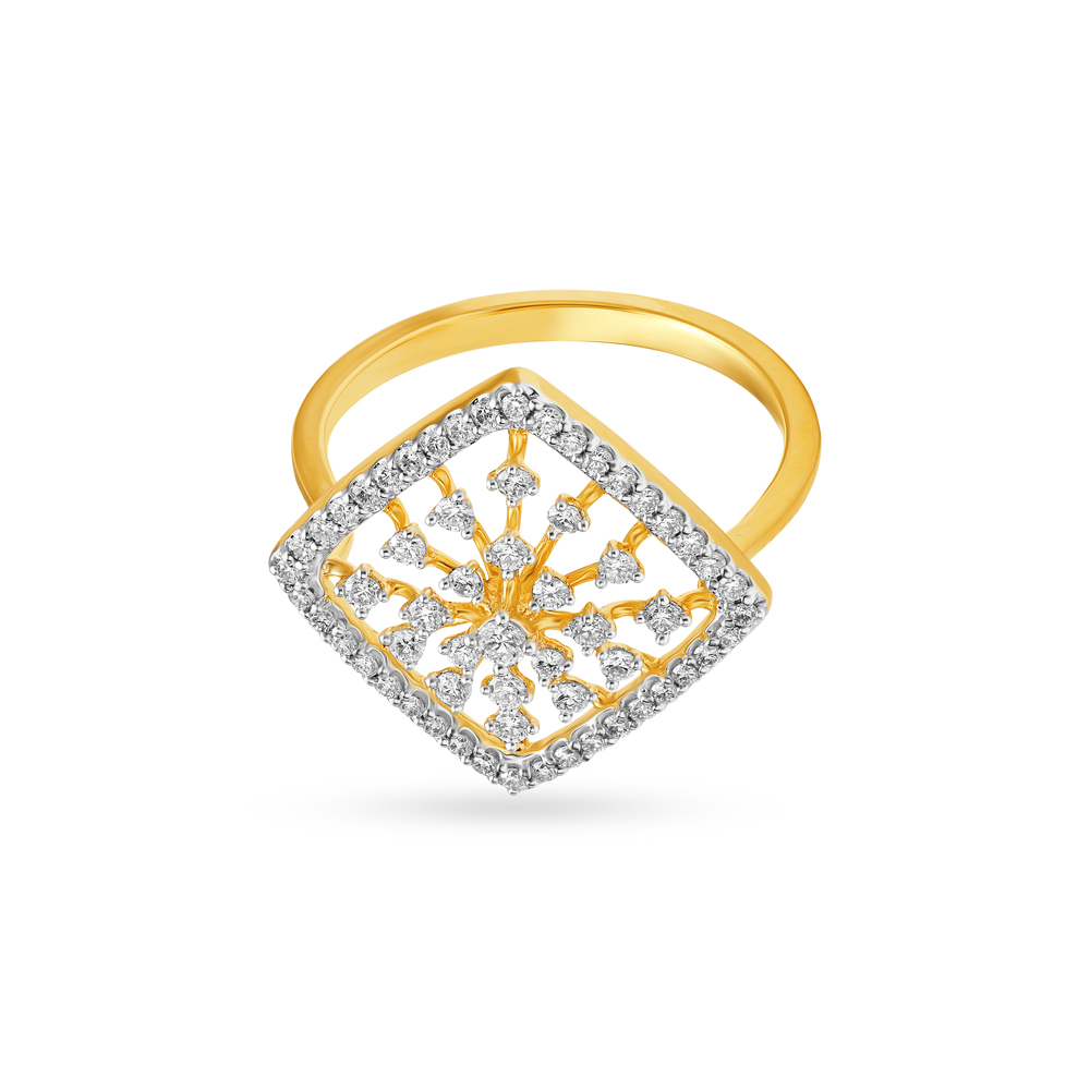 Geometric Diamond Finger Ring,,hi-res image number null
