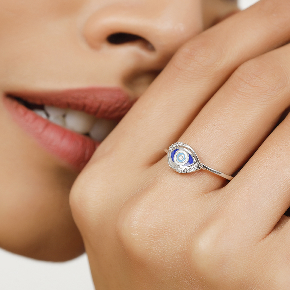 14KT White Gold Dazzling Defender Diamond Finger Ring,,hi-res image number null