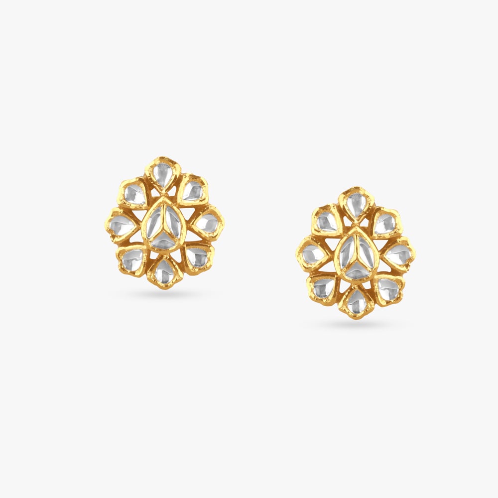 

Petal Prism Gold Stud Earrings