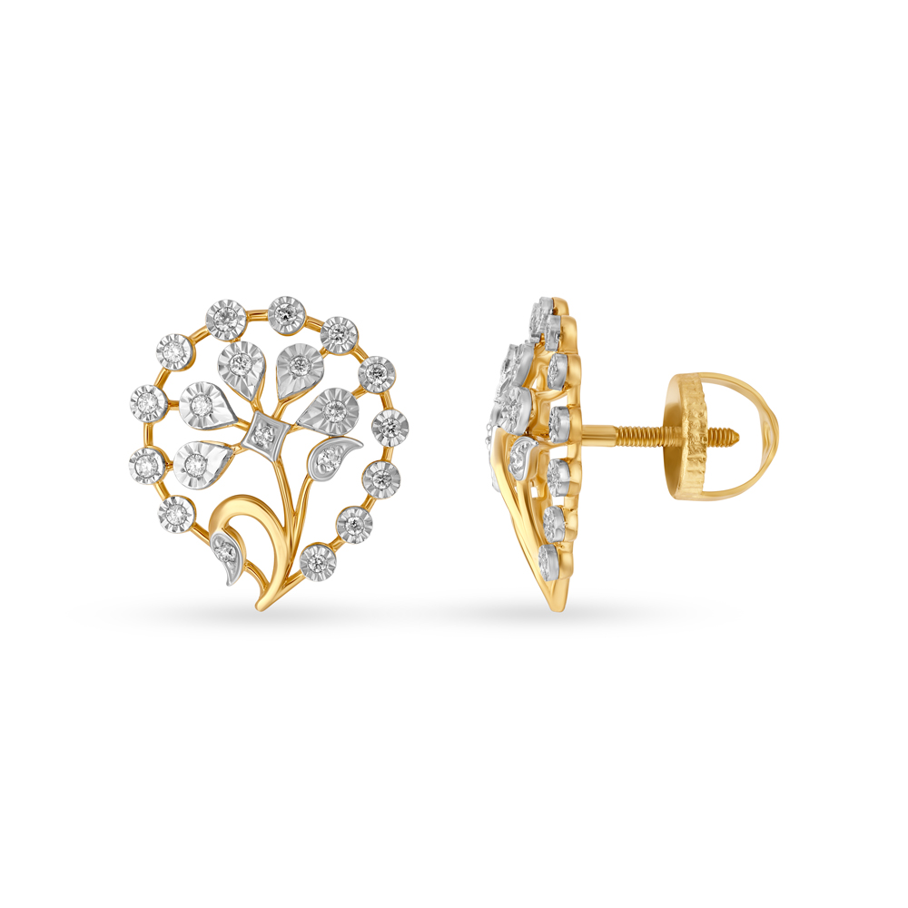 Paradise Diamond Stud Earrings,,hi-res image number null