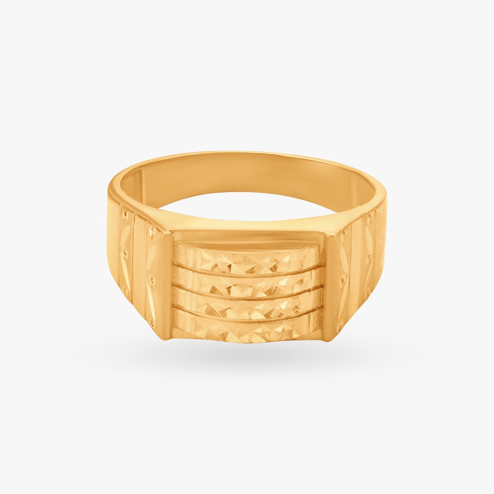 Faceted Radiance Finger Ring For Men,,hi-res image number null