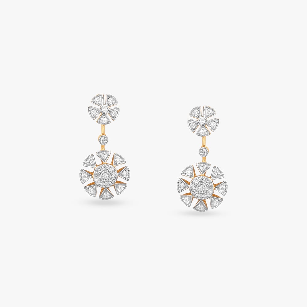 

Dazzling Bloom Diamond Drop Earrings
