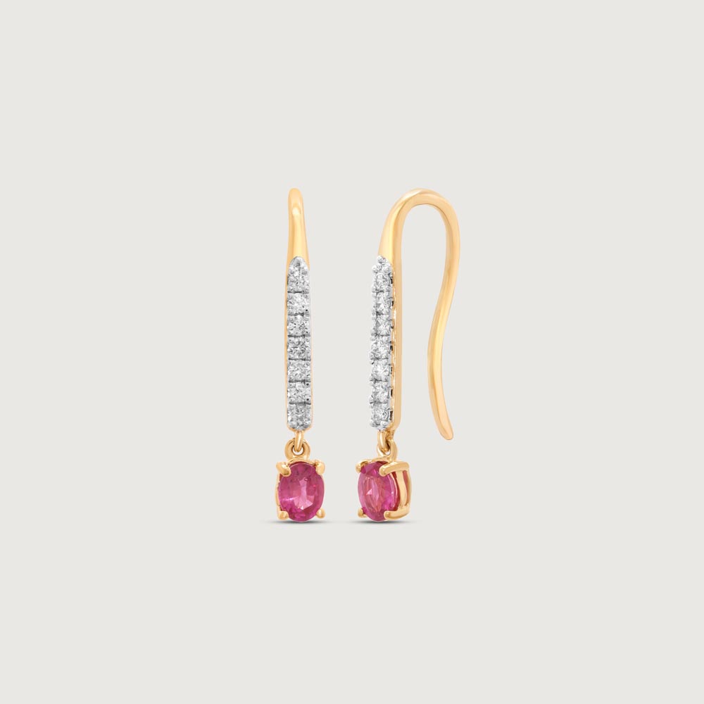 Velvet Ember Diamond Hoop Earrings,,hi-res image number null