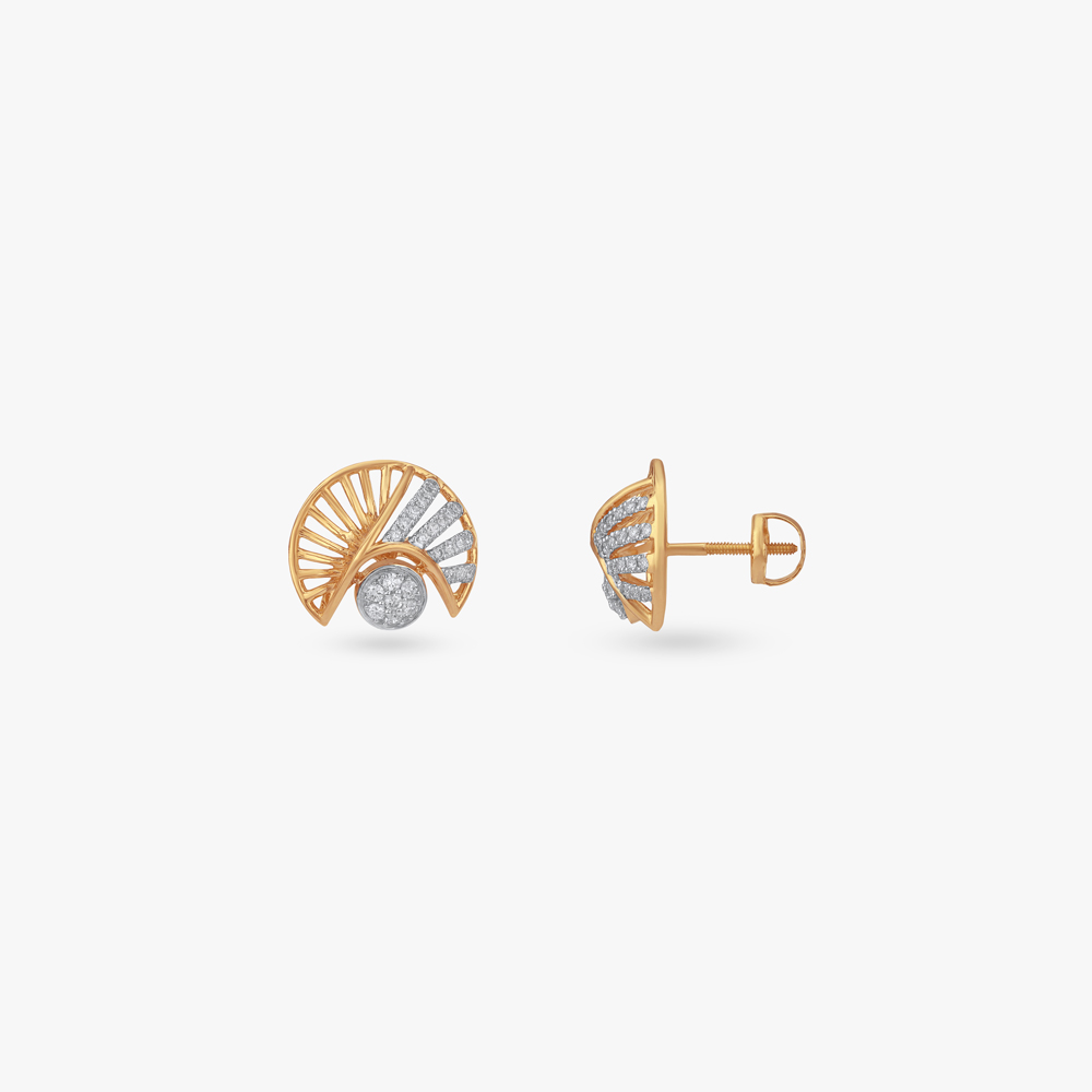 Sunburst Spark Diamond Stud Earrings,,hi-res image number null