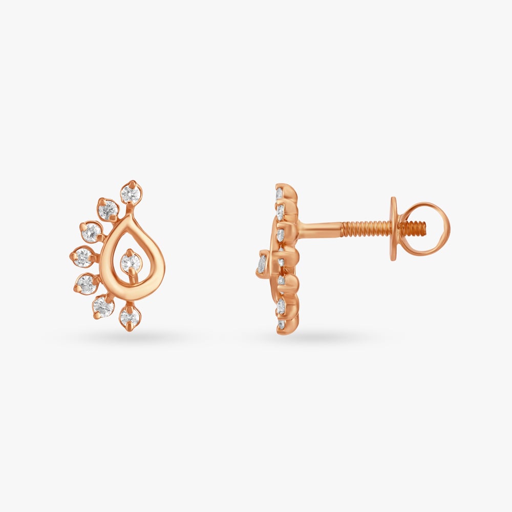 Sleek Diamond Stud Earrings,,hi-res image number null