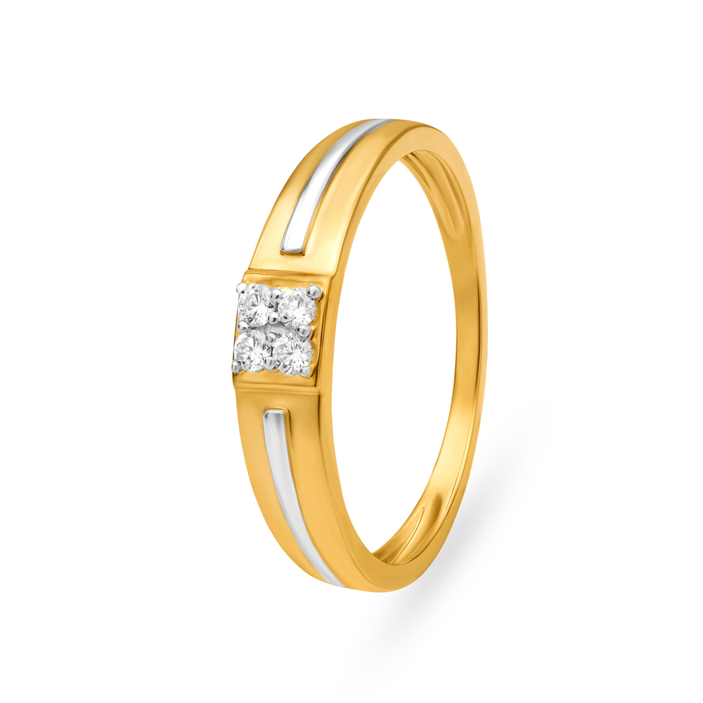 Fancy Traditional Gold and Diamond Finger Ring for Men,,hi-res image number null