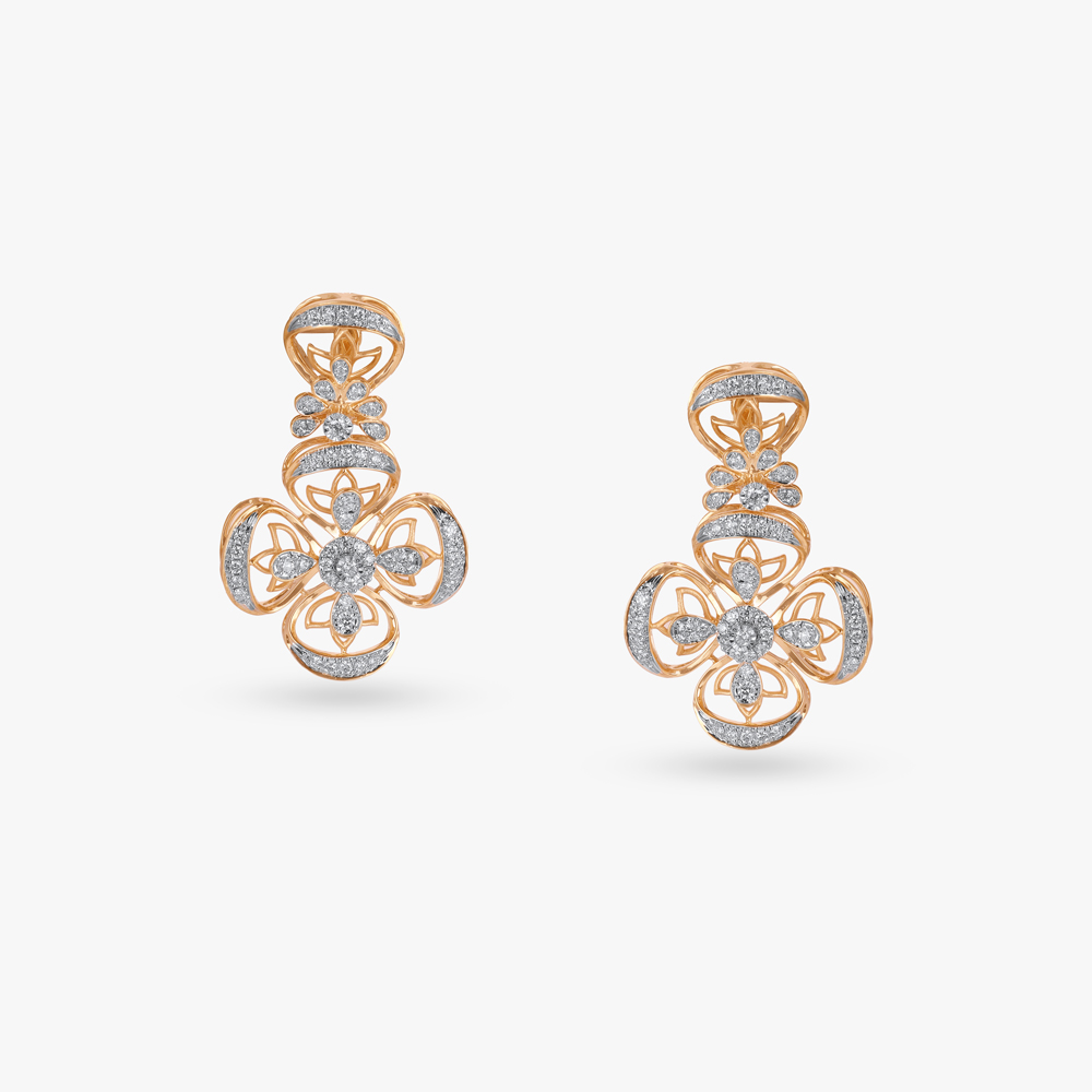 Sculpted Light Diamond Pendant and Earrings set,,hi-res image number null
