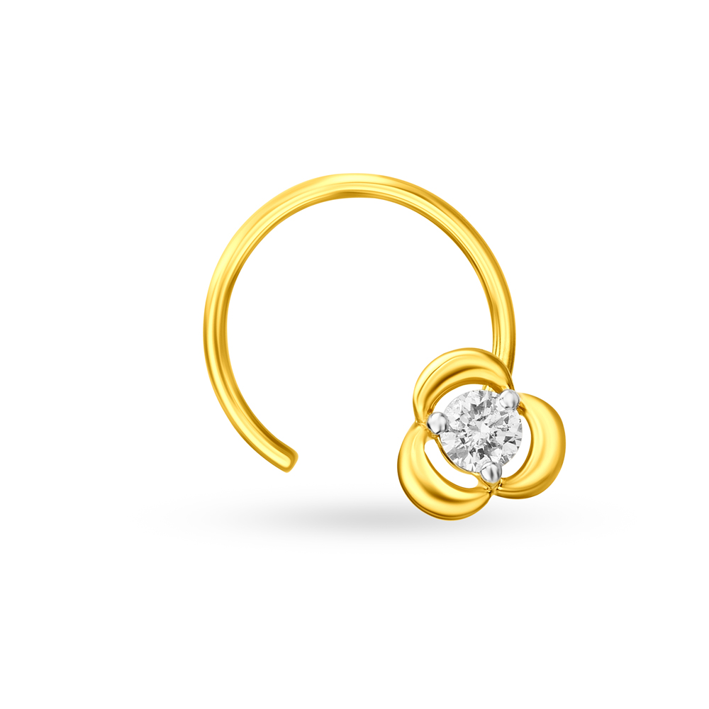 Nuria Diamond Nose Ring Online Jewellery Shopping India | Yellow Gold 18K |  Candere by Kalyan Jewellers