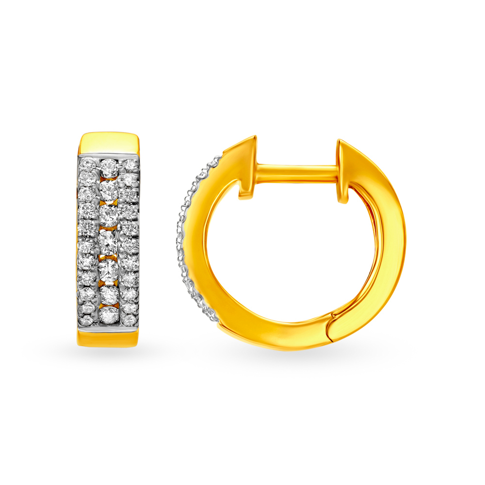 Dainty Diamond Hoop Earrings,,hi-res image number null