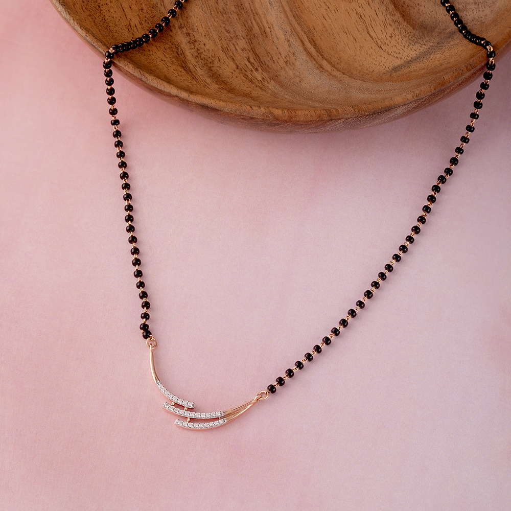 Whispering Waves Gold and Diamond Mangalsutra,,hi-res image number null