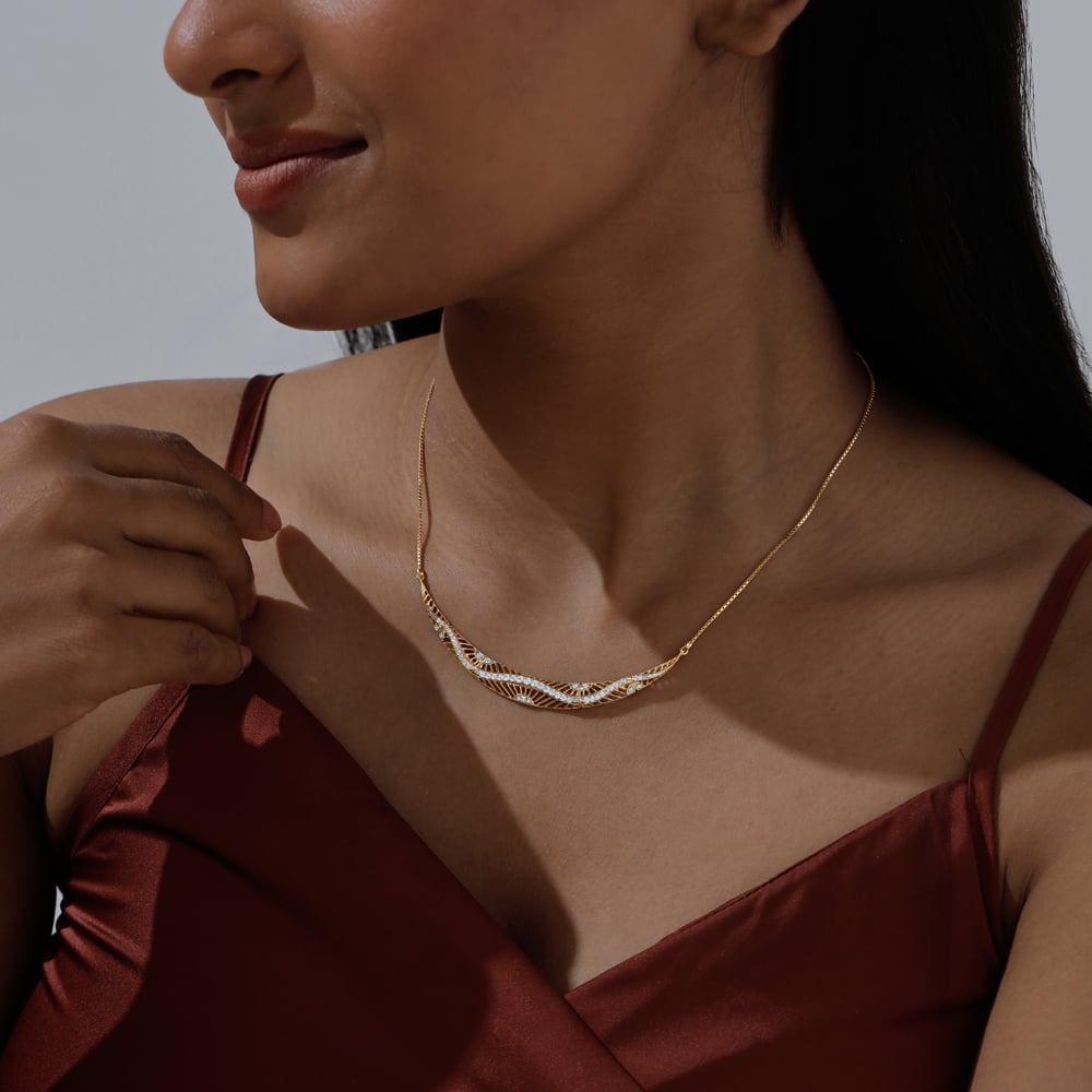 Flowing Rhythm Diamond Necklace,,hi-res image number null