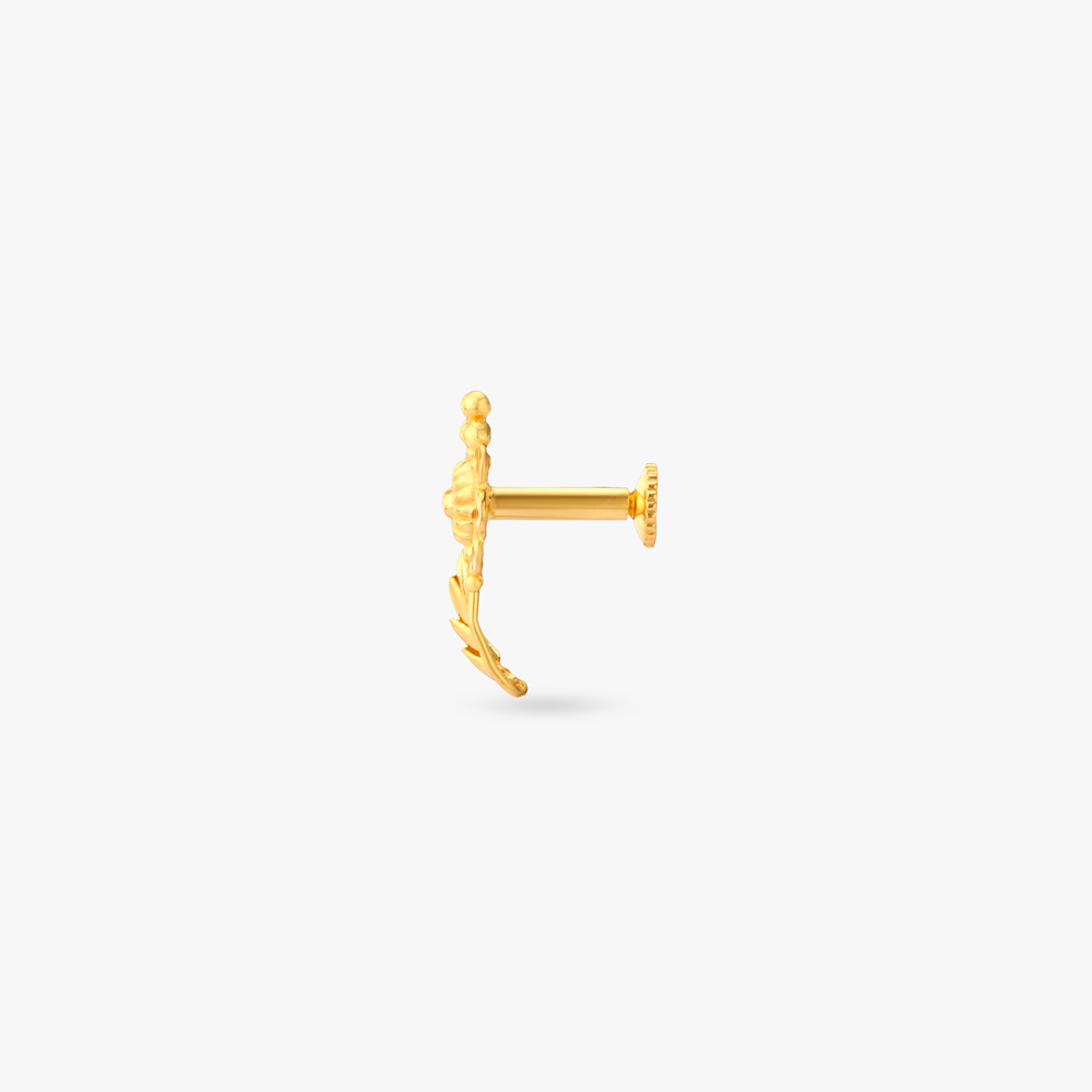 Sunlit Bloom Gold Nose Pin,,hi-res image number null