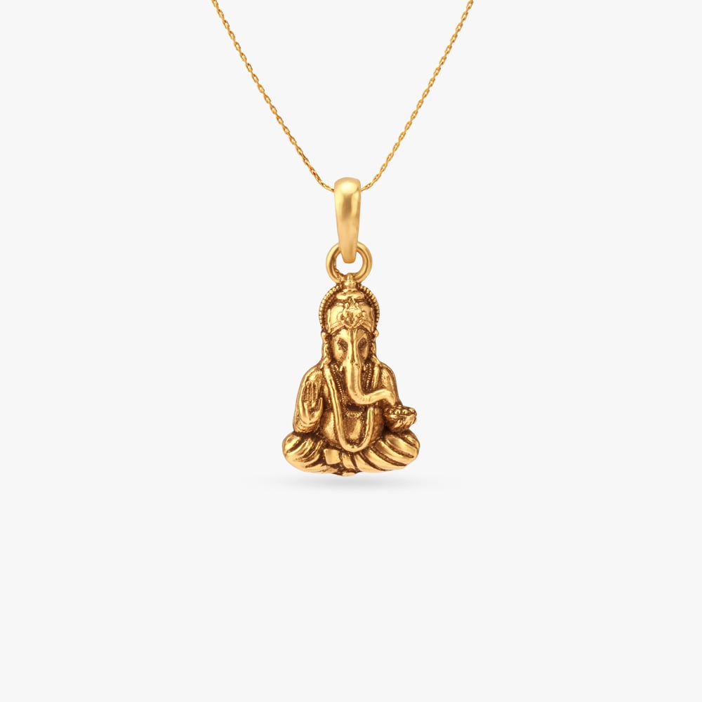 Siddhi Ganesha Gold Pendant,,hi-res image number null