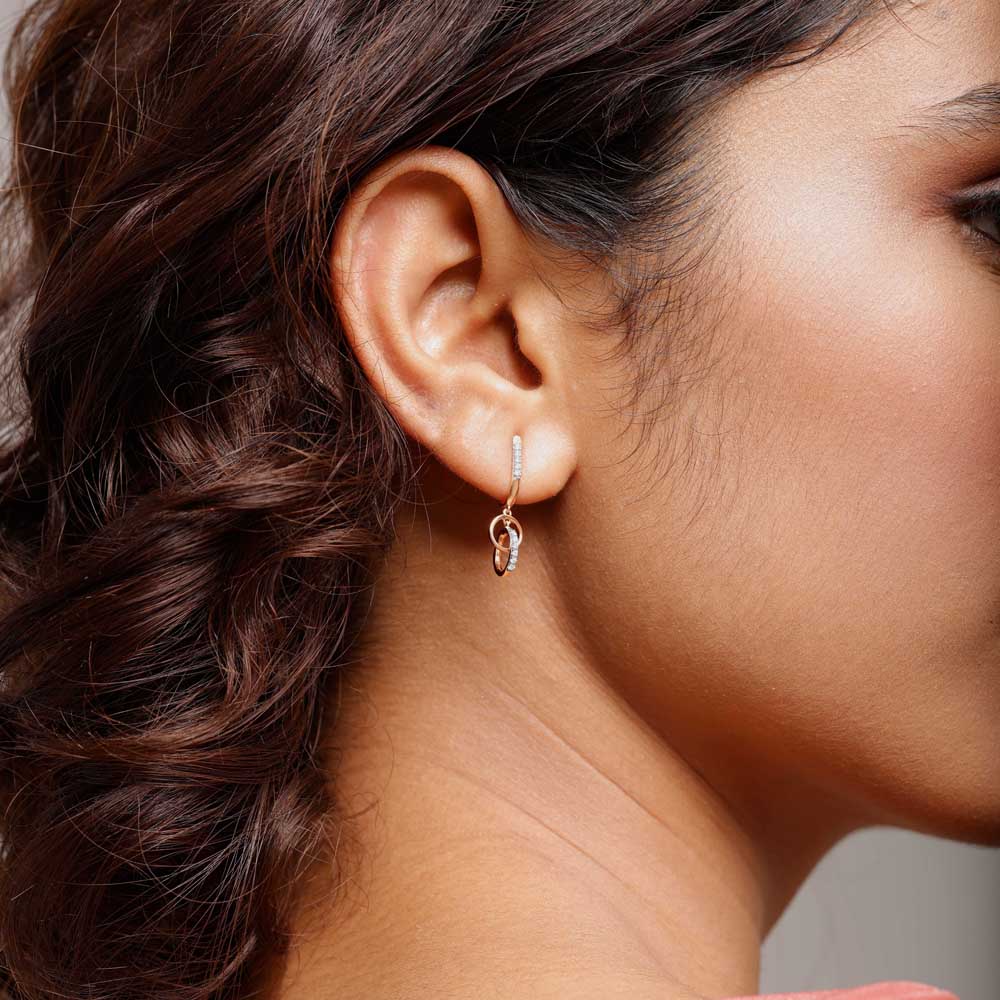 Looped Spark Diamond Drop Earrings,,hi-res image number null
