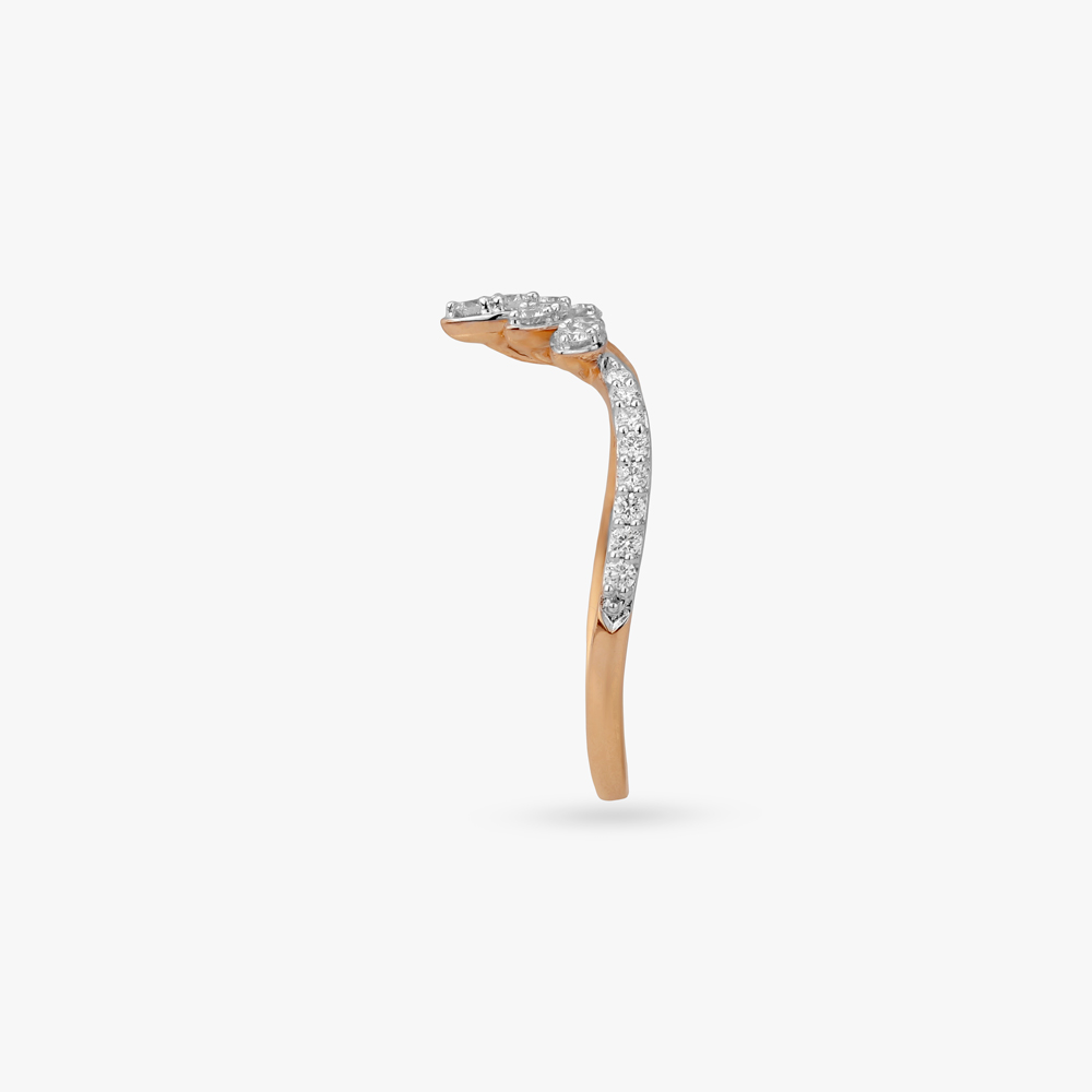 Floral Chevron Diamond Ring,,hi-res image number null