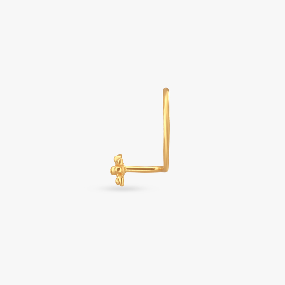 Delicate Blossom Gold Nose Pin,,hi-res image number null