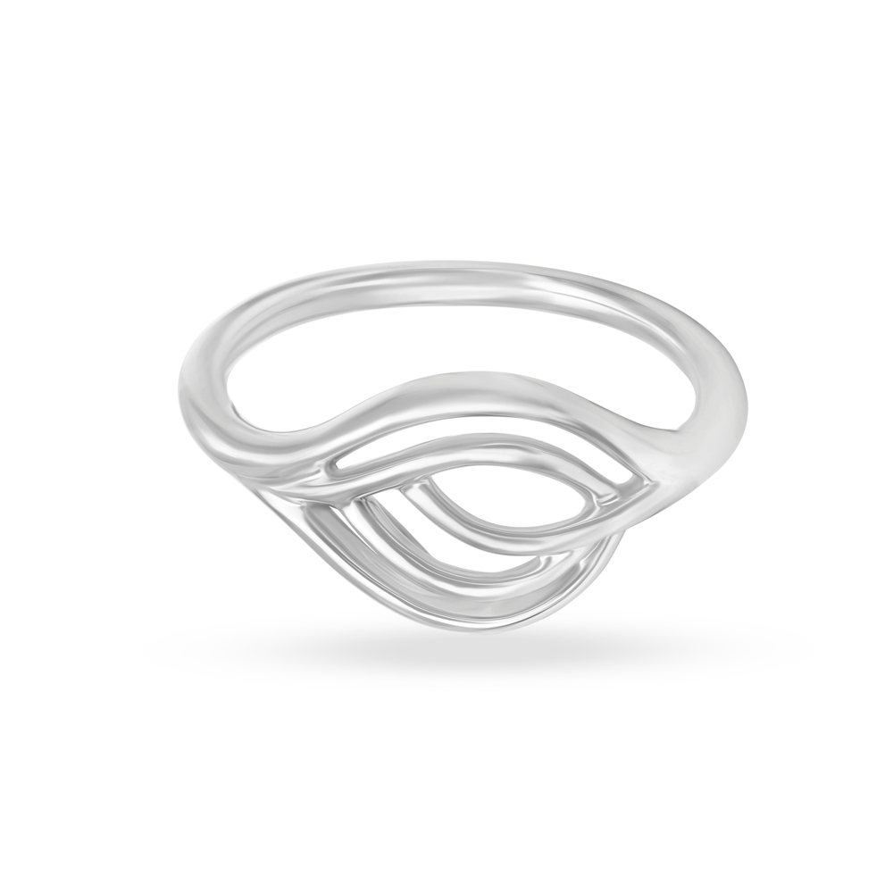Lovely Abstract Platinum Ring,,hi-res image number null