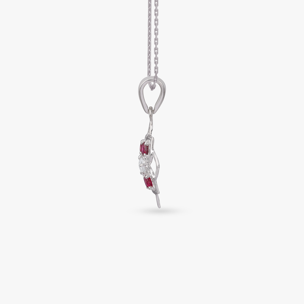 Bloom Radiance Silver Pendant and Earrings Set,,hi-res image number null