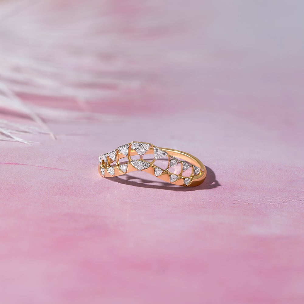 Modern Vanki Gold & Diamond Finger Ring,,hi-res image number null