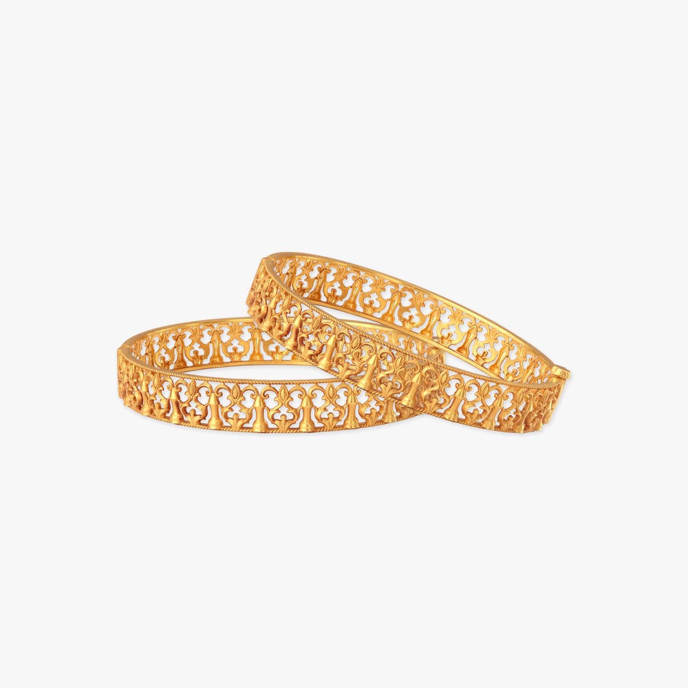 Glow Arches Gold Bangles,,hi-res image number null