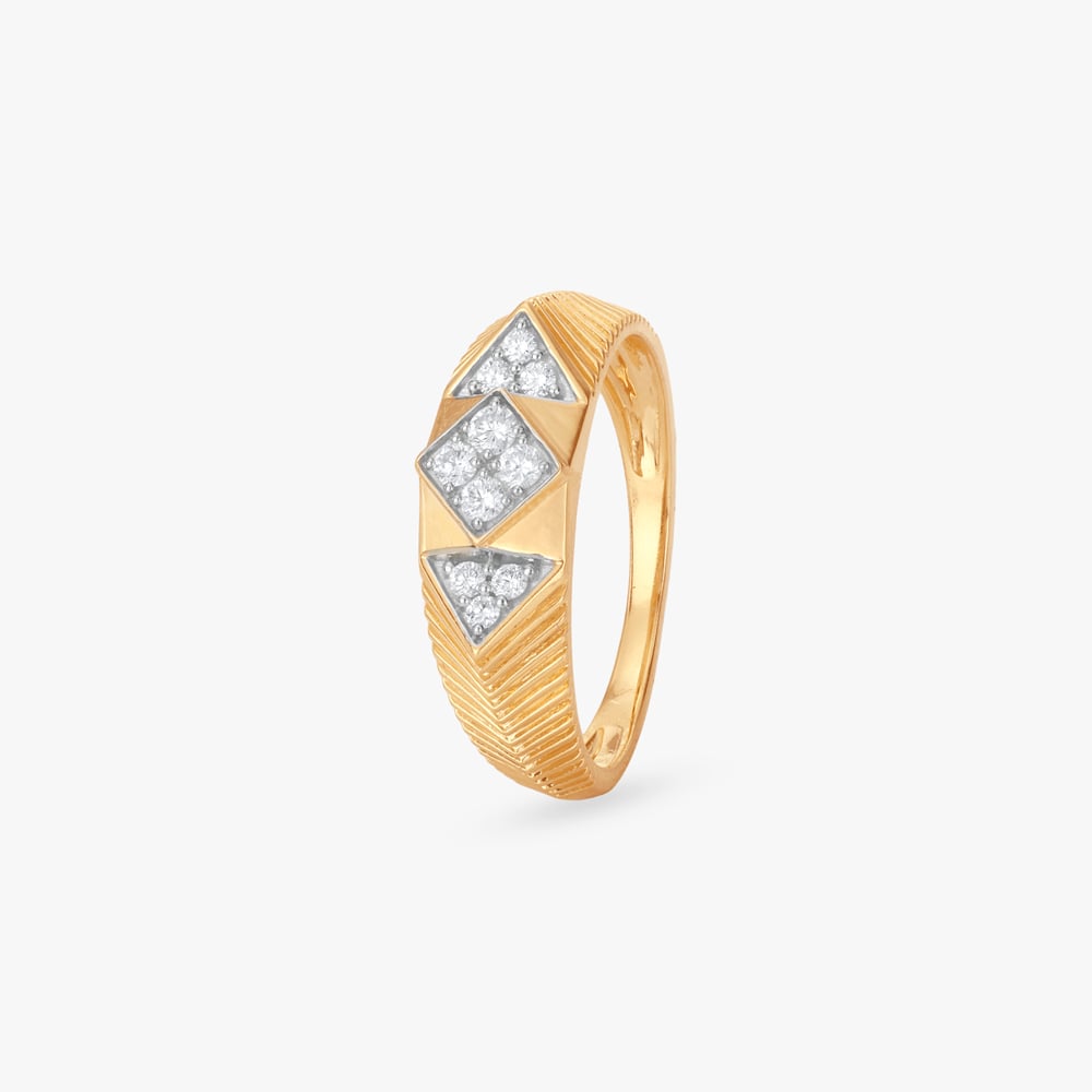 Dapper Carved Diamond Finger Ring for Men,,hi-res image number null