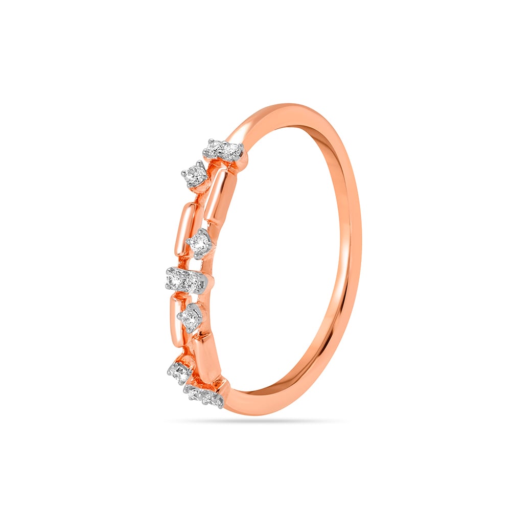 14KT Rose Gold Timeless Minimalism Diamond Finger Ring,,hi-res image number null