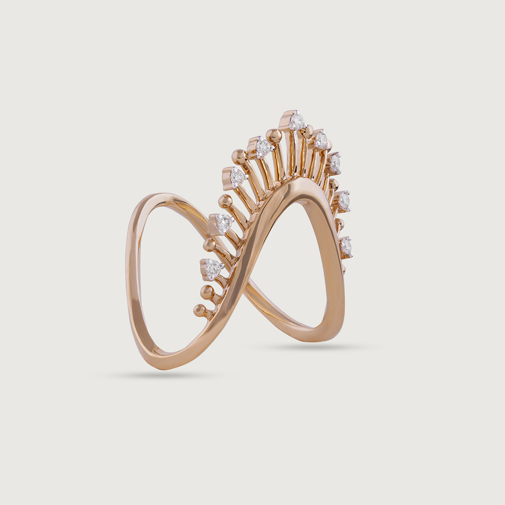 Golden Crest Gold & Diamond Ring,,hi-res image number null