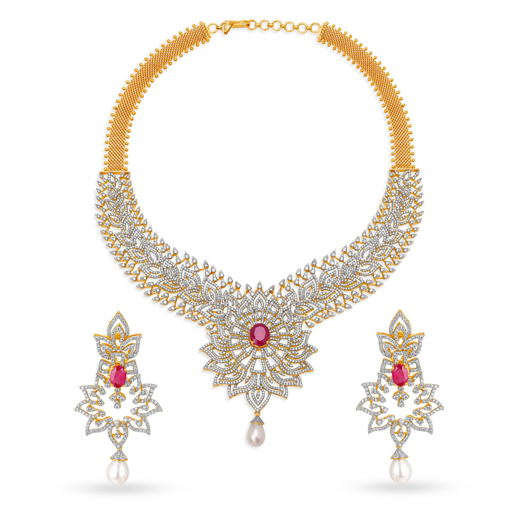 Grand Diamond Necklace Set