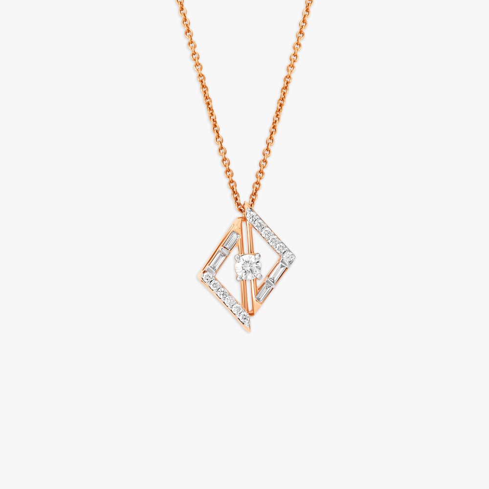Asymmetric Elegance Diamond Necklace