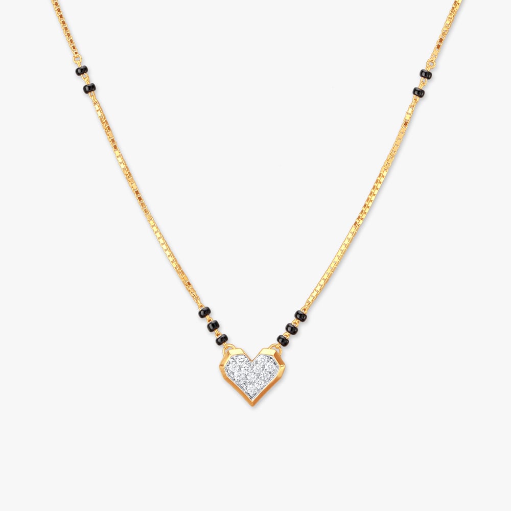 Heartfelt Sparkle Diamond Mangalsutra,,hi-res image number null