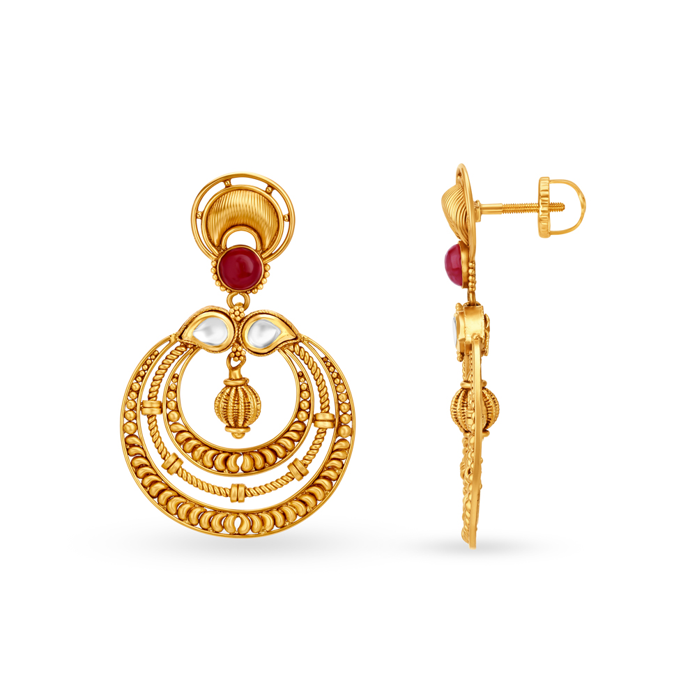 Antique Gold Drop Earrings,,hi-res image number null