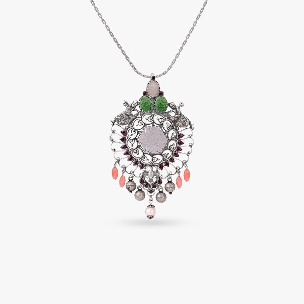 Flame Bloom Silver Pendant,,hi-res image number null