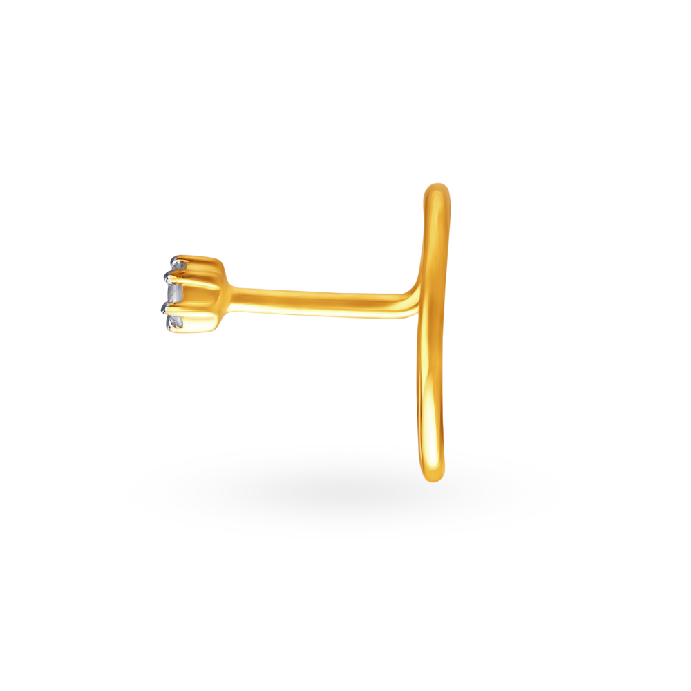 Precious Prong-Set Diamond Nose Pin,,hi-res image number null