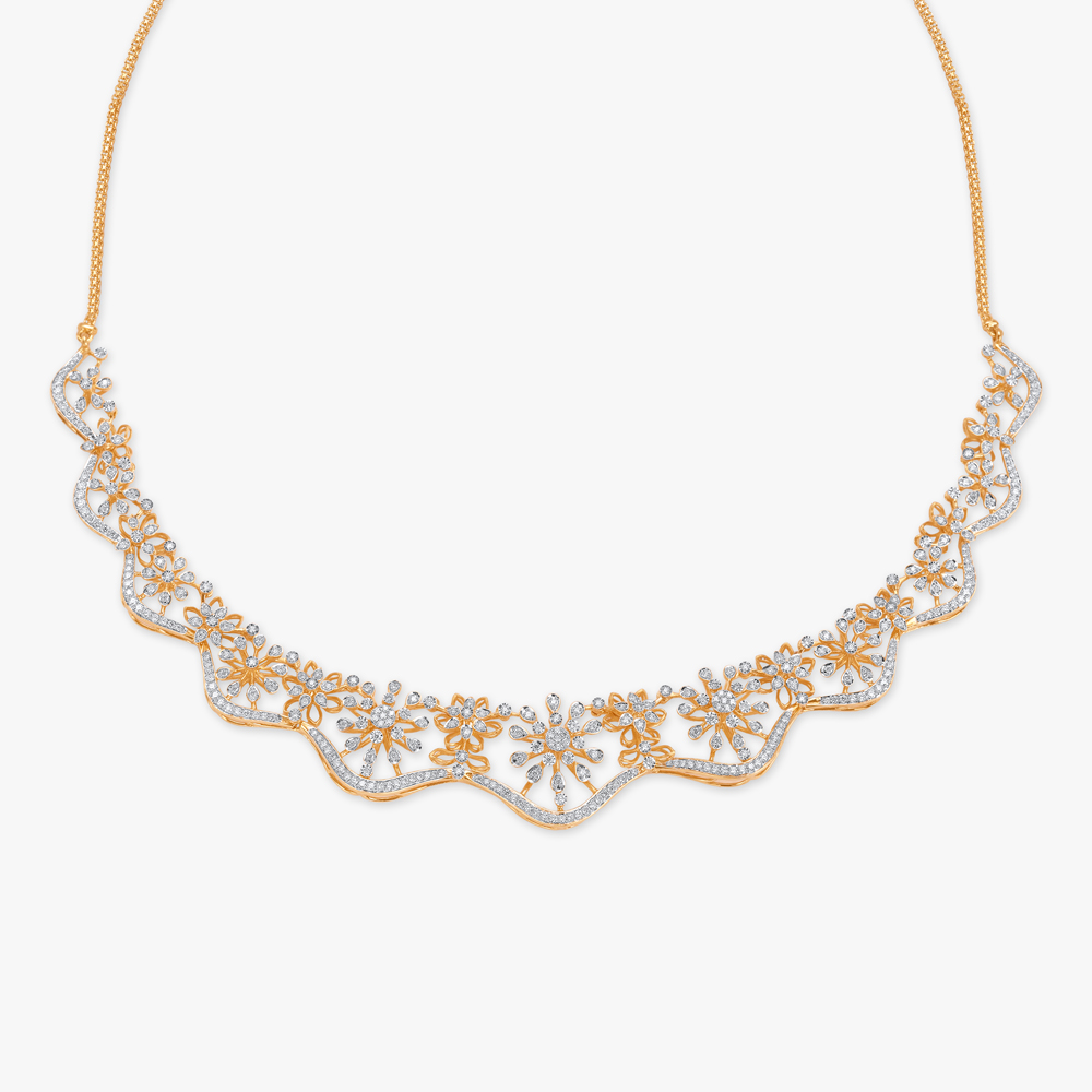 Sculpted Wonder Diamond Necklace Set,,hi-res image number null