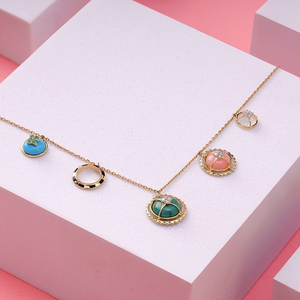 Starship Charm 14KT Diamond Necklace,,hi-res image number null