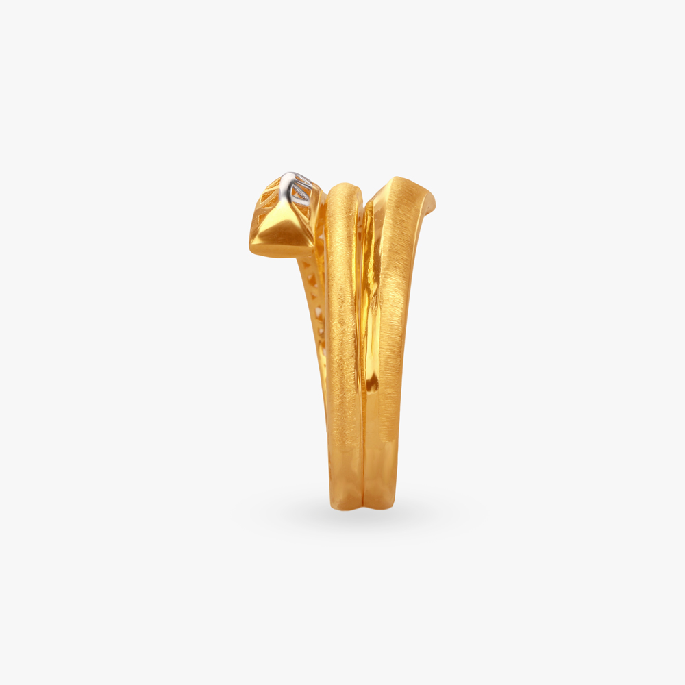 Spiral Edge Gold Ring,,hi-res image number null