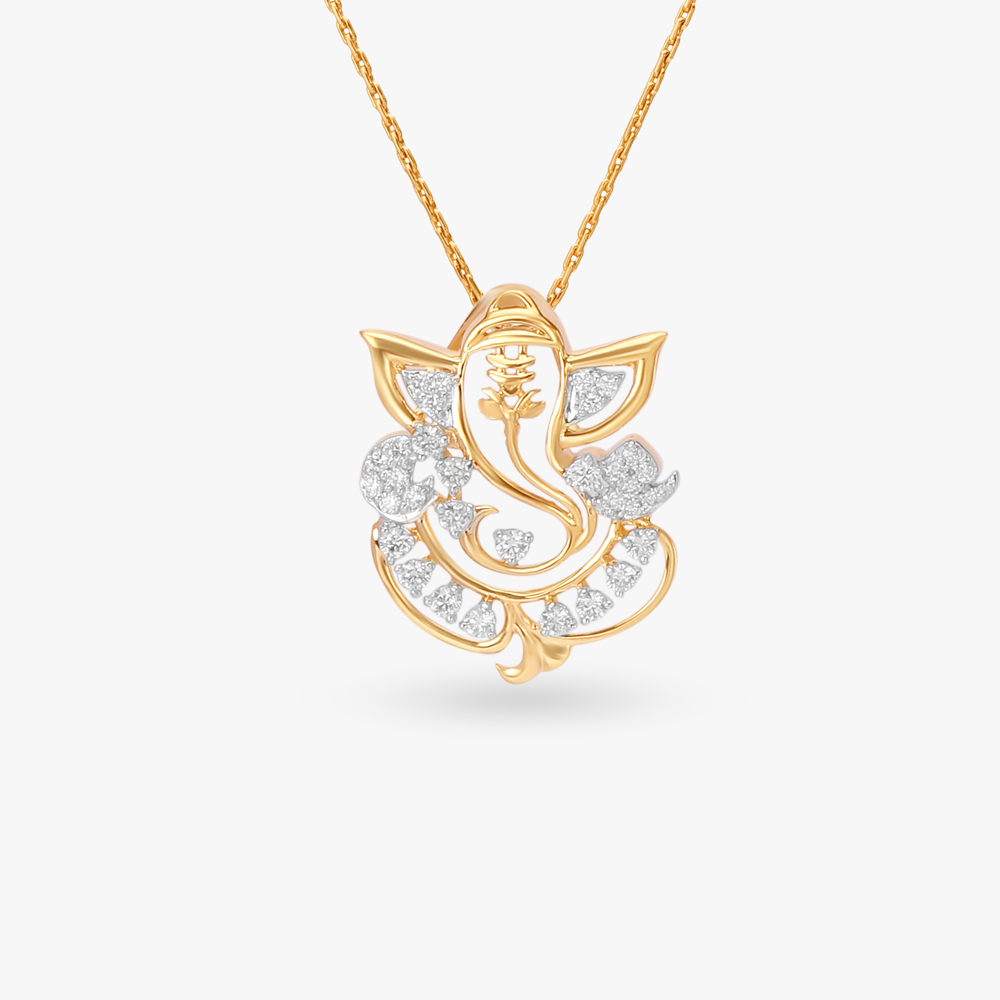 Ganesha Diamond Pendant,,hi-res image number null
