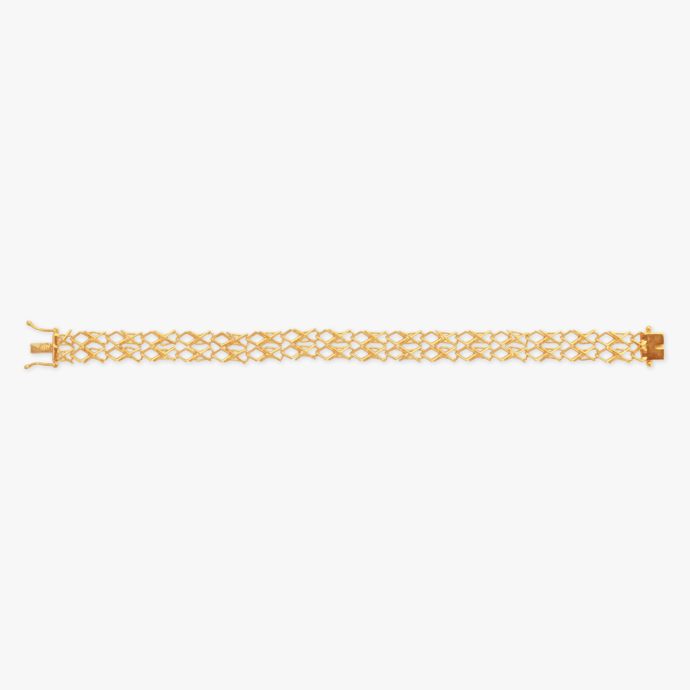 Bold Mesh Gold Bracelet for Men,,hi-res image number null