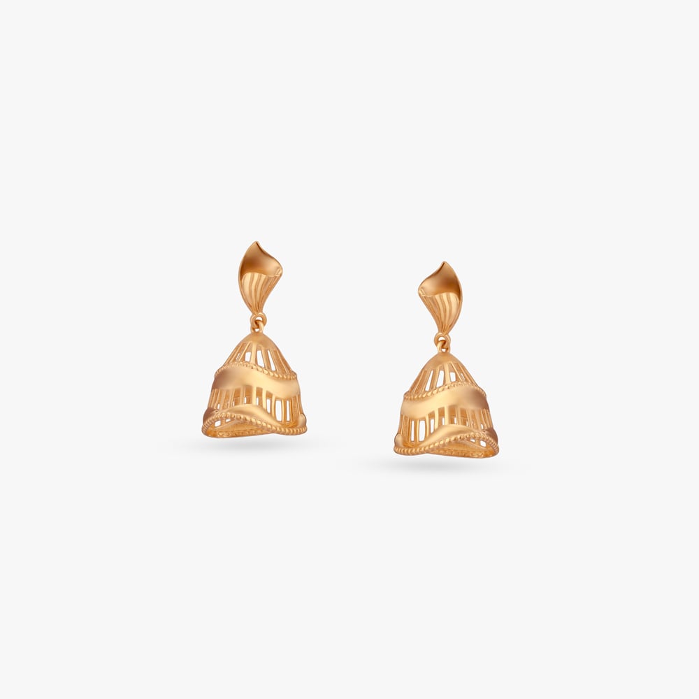 

Timeless Dome Gold Jhumka Earrings