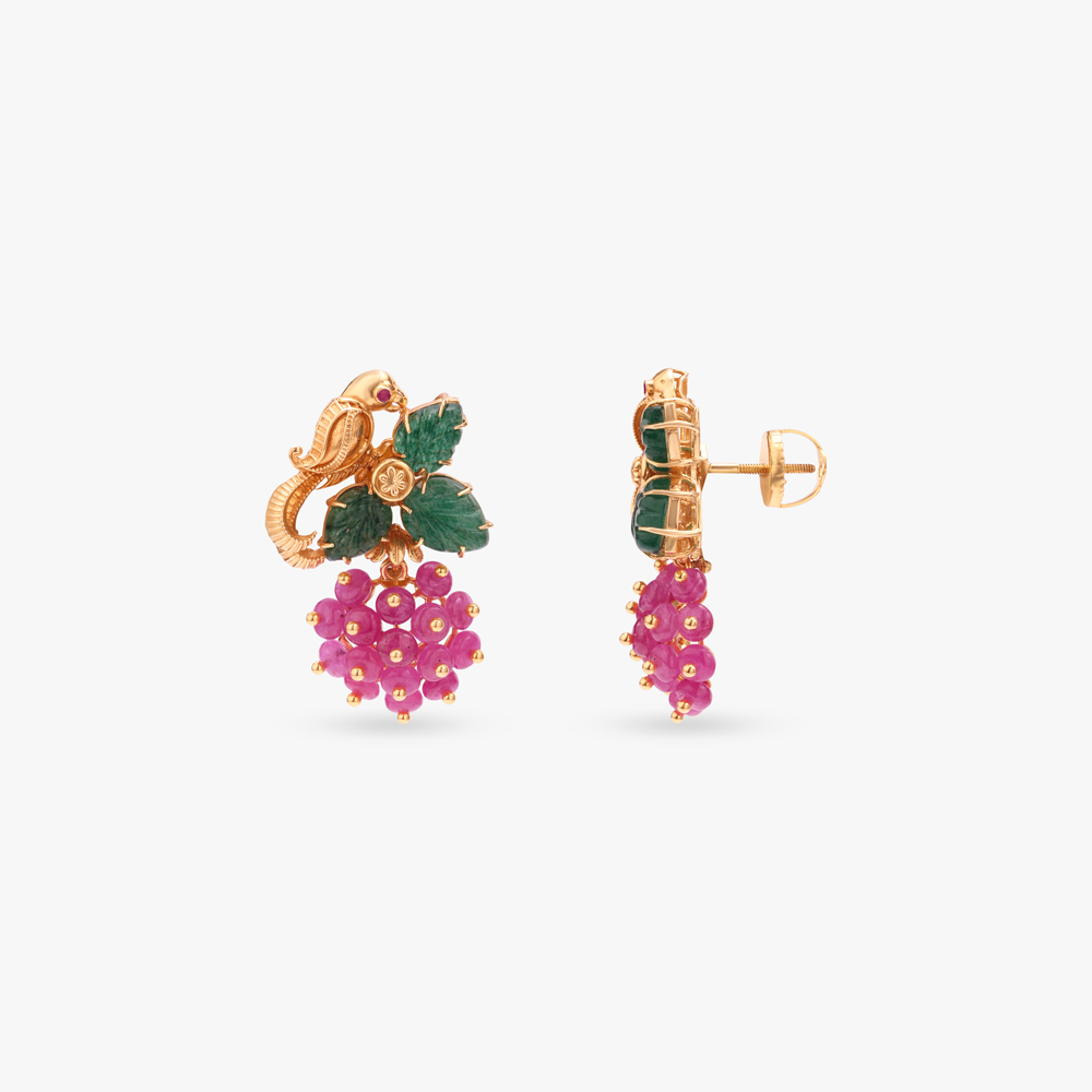 Blooming Grove Gold Pendant and Earrings Set,,hi-res image number null