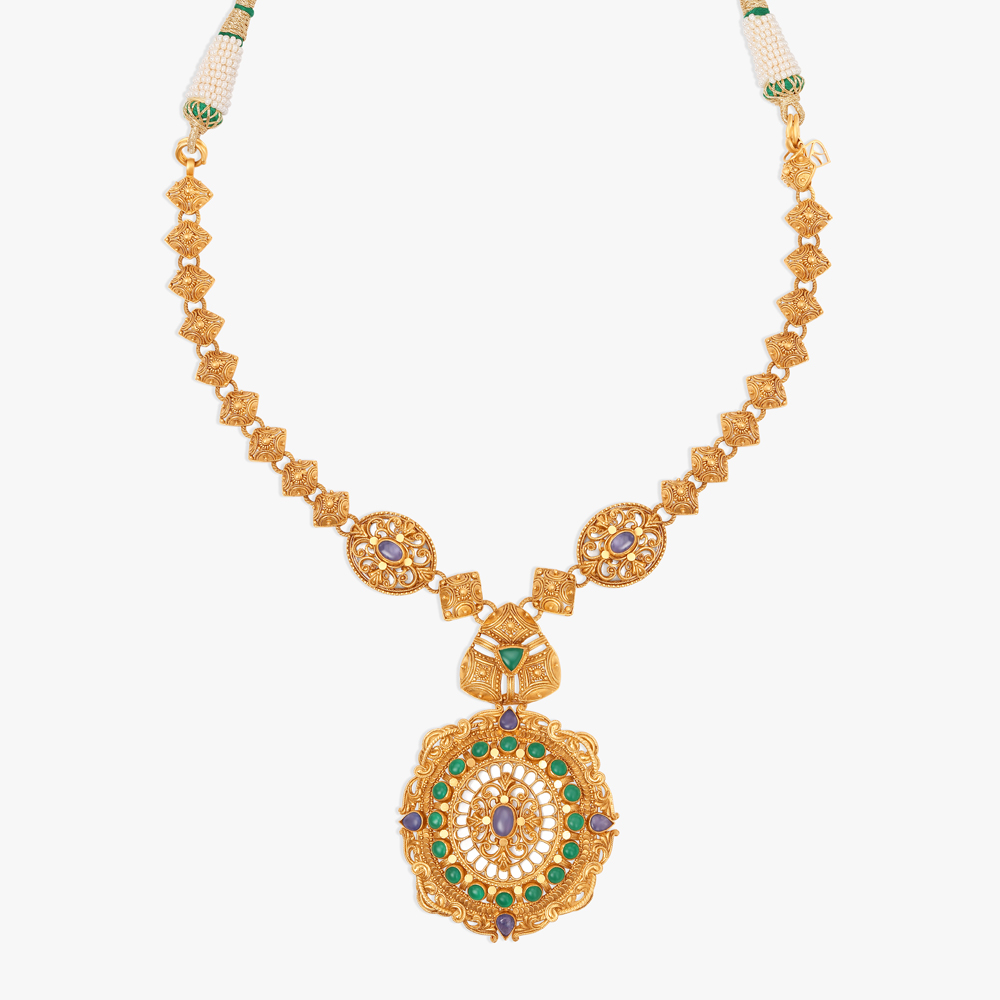 Regal Jaali Work Necklace Set,,hi-res image number null