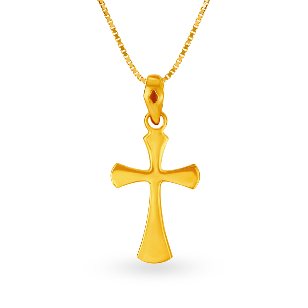 Sublime Cross Religious Gold Pendant