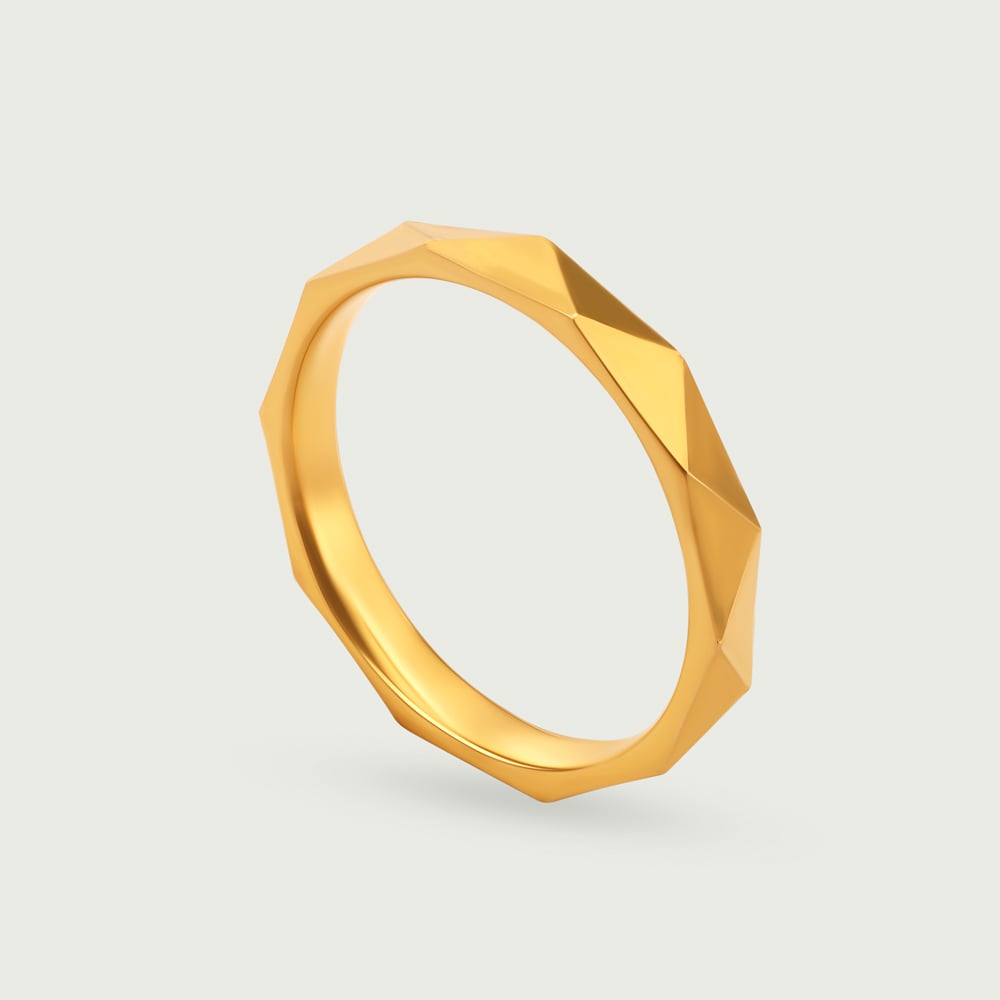 22KT Yellow Gold Striking Abstract Finger Ring,,hi-res image number null