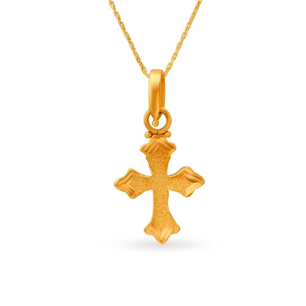 

Dainty Holy Cross Gold Pendant